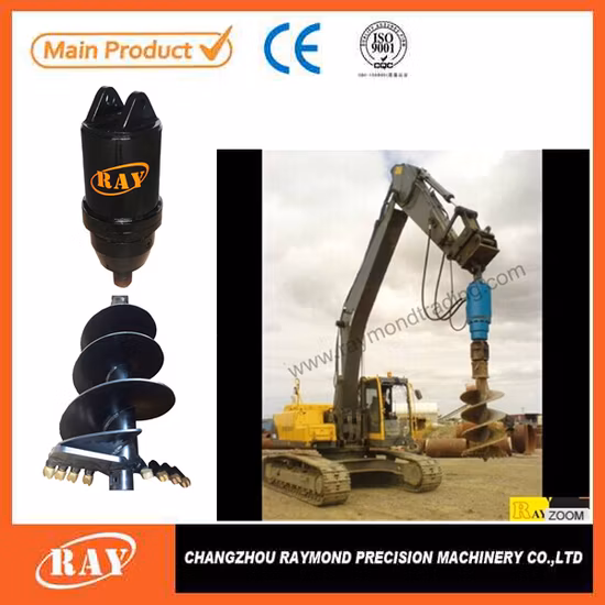Construction Industry Piling Hole Auger Earth Drilling for Crane Loader for Sales